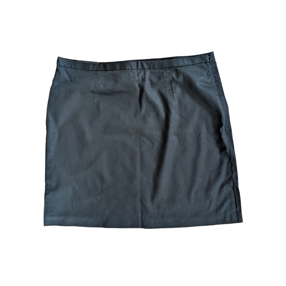 Banana Republic Linen Blend Black Mini Skirt 12Tall